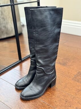 Vince Black Leather Over-the-Knee Boots excellent condition size 5